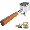 Edteanu Portafiltro per Caffè Espresso da 51 mm, con Manico In filiale di sourwood, Compatibile con Macchina da Caffè Delonghi Dedica EC680, EC685, EC695, EC785, EC820, EC850, EC860, EC885 e SMEG ECF01