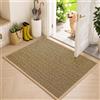FANGCCC Zerbino antiscivolo per interni ed esterni, lavabile, impermeabile, assorbente, per ingresso e porta di casa (marrone, 60 x 90 cm)