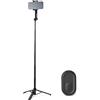 Amazon Basics - Bastone per Selfie per Telefono 91cm, Treppiede Portatile ed Estensibile, con Telecomando Wireless, Nero