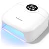 Ezyvix Lampada UV LED Unghie Professionale, 270W Fornetto Unghie Semipermanente con 90 LED, Asciuga Smalto a Doppia Sorgente Luminosa (365+405nm), Lampada per Unghie Gel Senza Zone Morte
