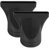 SquarezhenBo 2 Pezzi Nero Tipo Non Generale Salone Asciugacapelli Ugello Di Ricambio Plastica Stretta Concentratore Asciugacapelli Larghezza Ugello di Ricambio per Diametro 4,5 cm, Ugello di Attacco Asciugacapelli
