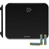 Salter 9204 BK3R - Bilancia elettronica da bagno Ghost, max 180 kg, display di facile lettura nascosto, vetro temprato ad alta sicurezza, piedini, precisa e affidabile, kg o libbre, nero
