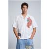 Desigual, Borsa con fibbie media, Uomo, Cotone, Bianco, L