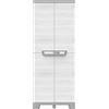Terry - Sequoia 2680, Armadio 2 Ante, 3 Ripiani Interni Regolabili e Convertibili, Rifinitura Effetto Legno, da Esterno e Interno Coperto, 68x39x172 cm
