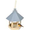 Guador Mangiatoia per uccelli in legno,Guador relaxdays Casetta per Uccelli da Appendere,mangiatoia per uccelli,da appendere,Mangiatoia classica per uccelli in legno massello, 20 x 15 x 15 cm