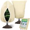 ARDFFA 2 Pezzi Sacco Protezione Invernale Piante, Telo Antigelo 120x180 cm Tessuto Non Tessuto 70 g/m² con Coulisse e Cerniera per Installazione Facile, Protezione Antivento e dal Freddo per Arbusti e Alberi