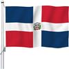 Aoihrraan Bandiera Dominicana 60x100cm Bandiere Della Repubblica Dominicana Doppia Faccia Celebrazioni All'Aperto Giardino Portico Bandiere Partito Con 3 Robusti Occhielli Precisione Macchina Cucita