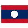 Petite Pine 2 × 3 FT Laos Flag, Medium 60 × 90 CM 150D Lao Outdoor Banner, Decorazione Giardino Con Ottone Gromment