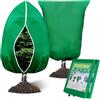 ARDFFA 2 Pezzi Sacco Protezione Invernale Piante, Telo Antigelo 80x120 cm Tessuto Non Tessuto 70 g/m² con Coulisse e Cerniera per Installazione Facile, Protezione Antivento e dal Freddo per Arbusti e Alberi