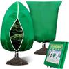 ARDFFA 2 Pezzi Sacco Protezione Invernale Piante, Telo Antigelo 120x180 cm Tessuto Non Tessuto 70 g/m² con Coulisse e Cerniera per Installazione Facile, Protezione Antivento e dal Freddo per Arbusti e Alberi