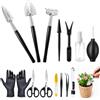 Furuising 15 Pezzi Mini Kit Giardinaggio Balcone, Set Giardinaggio con Paletta e Rastrello, Attrezzi Kit Bonsai Completo con Flacone Spray Accessori per Giardino Fiori Giardini Piante Grasse