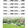 wowspeed 10Pcs Bordura per Giardino in Acciaio Corten 107cm Bordura per Aiuola, Altezza 15cm, Bordo per Aiuole Flessibile, Bordure per Aiuole, Bordi per Aiuole Giardino per Cortile Prato Orto Argento
