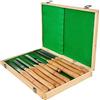 ZKLGS 8 PZ + 1 Set di scalpelli for tornio HSS 0 for legno Radice da tornitura Coltello da intaglio for mobili 6.89 Lama 16.14 Scalpello con cassetta degli attrezzi Efficienza(Burlywood)