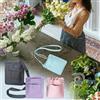 Gettimore Marsupio per attrezzi da fiorista, in pelle, multi-scomparto, per giardinieri, organizer portatile per cesoie da potatura, viola