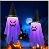 Woukksy Decorazione di Halloween Cappello Strega Appeso Luci Woukksy 2 Pezzi Fantasma con LED,Decorazione Appesa per Esterni da Giardino Cortile,Design con Cappello da Strega,Viola