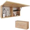 PLATAN ROOM - Armadietto da bagno, larghezza 80/120/160/200/240 cm, mobiletto da bagno pensile con anta ribaltabile (rovere dorato, 80 x 40 x 25 cm)