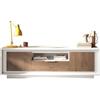 Web Convenienza Base TV con 2 Ante e 1 Cassetto Made in Italy - Credenza Contenitore Collezione Sky per Soggiorno Cucina Ingresso Sala da Pranzo Mobile Design moderno - Bianco laccato opaco/mercure