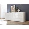 Web Convenienza Madia con 4 Ante Made in Italy - Credenza Contenitore Collezione Miro per Soggiorno Cucina Ingresso Sala da Pranzo Mobile Design moderno originale Bianco Lucido Serigrafato