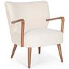 Decor Space Poltrona Moritz per interno, Struttura In Legno Di Pino E Compensato 66.5 x 73.5 x 81.5h cm Bianco