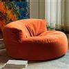 SXBCyan Poltrona Sacco Adulti in Ciniglia Senza Imbottitura Fodera per Pouf a Sacco Ultra Morbido Lavabile Poltrone Puff da Interno for Soggiorno(Orange)