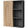 Vicco mobile bagno Willow, Artigiano, 56 x 70 cm | con 3 scomparti aperti, adatto al montaggio a parete per diverse dimensioni di bagno