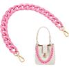 PH PandaHall 40.5cm Catena per Borsa in Acrilico Catena per Borse Rosa | Catene Decorative per Borse Smerigliate Tracolla di Ricambio per Borsetta Borse a Spalla e Mano Fai Da Te