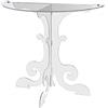 Iplex Design iPLEX - Anfitrione Comodino Consolle da Muro Design fine '700 in plexiglass Trasparente Dim. 90x100x43 cm Made in Italy