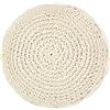 Hothingwell Pouf in Macramè 45x30 cm in Cotone Intrecciato a Mano, Poggiapiedi Decorativo con Imbottitura in Sfere di Schiuma EPS