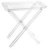 Iplex Design iPLEX - Pliè Tavolino con ripiano Vassoio in plexiglass Trasparente richiudibile Dim. 73x71x47 cm Made in Italy - Arredamento c