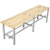 STRIKE Panca Spogliatoio Classica - Seduta e Poggiascarpe in legno ed acciaio 100% Made in Italy (150 cm)