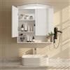 DazzlerE Mobile sottolavabo, contenitore da bagno, mobile a 2 ante con ripiano, 30 x 60 x 60 cm, bianco
