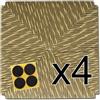 ArredaSì Ricambi sedili in simil paglia 37x37 (mod. 998 SM) [SET DI 4] + Feltrini in OMAGGIO