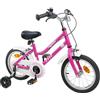 HGKMBRY Bicicletta da 12 pollici, rosa, bianco, 2-4 anni