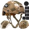 HANSTRONG GEAR Tactical PJ Type Fast Helmet and Helmet Cover Paintball Army Military Airsoft Gear Bump Caccia Tiro SWAT Caschi da combattimento ABS leggero