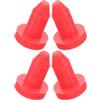 NUOBESTY 4 Pezzi Tappo di Scarico per Kayak in Silicone Rosso | Compatibile Kayak e Barche, Design a Pressione, Aiuta a Proteggere Dall'acqua, Uso Multifunzione