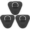 WRITWAA 3 Pezzi Accessori per Kayak in Acciaio Inox 304 Fibbia e PVC | Fissaggio Corda per Barca e Merci, Leggero e Antiusura, Ricambio Facile, Colore Nero