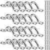SAIJIAN 20 Pezzi M6 Cinghie a Occhiello in Acciaio Inox Kayak Deck Loops Occhiello Ancoraggio Piastra con 40 Viti per Appendere Forniture Fissare Ganci Fibbia della Barca
