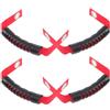 Abaodam 2 Paia Maniglia per Kayak e Barca Antiscivolo Rossa in PVC e PP | Installazione Semplice, Impugnatura Ergonomica e Presa Comoda, Accessorio Resistente All'usura per Kayak e Barca