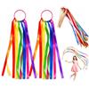Poivgew 12 nastri per danza, 2 anelli arcobaleno e 10 bacchette streamer