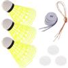 Toyvian Allenatore Elastico per Allenamento Badminton, Pratica Singola | Nylon Sintetico Giallo, Portatile per Casa, Aiuta Velocità e Potenza, Adatto a Principianti e Avanzati