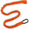 PHX Grove Guinzaglio per kayak, a spirale, con moschettone, arancione | Cordino elastico, compatibile con SUP e canoa, uso canna da pesca, cinghia per tavola da paddle, compatibile con remi da