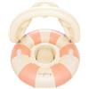 ZoraYorce Strip Pattern Baby Swimming Ring with Handles for Water Fun Play | Anello per seggiolino per bambini in stile retrò con tettuccio staccabile e maniglie per giochi acquatici per bambini piccoli