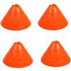 BlesConi Set di 4 coni da calcio grandi per allenamento di calcio, rugby, hockey, palestra, per sessioni, 25 x 15 cm