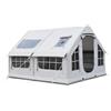 Generic Tenda da campeggio gonfiabile, 4-6 persone 3000mm tenda impermeabile con | 385 x 260 x 200 cm con lucernari, 6 finestre a rete, uscita fumo e sgonfiaggio in 30 secondi per una conservazione compatta.