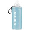 Kfwfuaee Trail - Borraccia con corpo, colore: azzurro | Boccetta morbida da 500 ml con beccuccio, tappo attaccato, anello da polso, scala contrassegnata