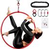 DASKING Cerchio Aereo Premiu Rosso Acciaio Inossidabile 85 90cm Aerial Hoop | 1 punto Aerial Lyra Hoop per Danza Artistica Yoga Circo Anello Aereo Acrobatica