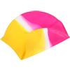 GALPADA Cuffia da Nuoto in Silicone, Cuffia Piscina, Taglia Grande, Elastica, per Adulti, Allenamento e Nuoto, Rosa-bianco-giallo 50g