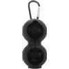FUNOMOCYA Porta Capacità Silicone con Palline Clip Golf, da Doppia Nera | Custodia Portatile per Due Sfere, Accesso Rapido e Presa Salda, con Manicotto Protettivo e Moschettone