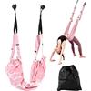 Lunaanda Fascia Yoga Regolabile e Telo Aereo per Porta, Rosa, Supporto 150kg | Cintura Yoga Regolabile in Poliestere-Cotone per Spaccate, Inversioni e Pilates, con Ancoraggio da Porta e Borsa