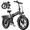 Miyazaki X7 85NM/90NM Bici Elettrica Pieghevole, Bicicletta Elettrica da 48V 14Ah Batteria Rimovibile,Velocità Massima 25 km/h, Motore Potente da 250W, Pedalata Assistita per 80-120 km, Gomme 20×4.0